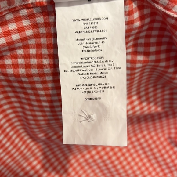 Michael Kors Men’s Button Down Short-Sleeve Shirt - Size Medium Slim Fit - Picture 11 of 12